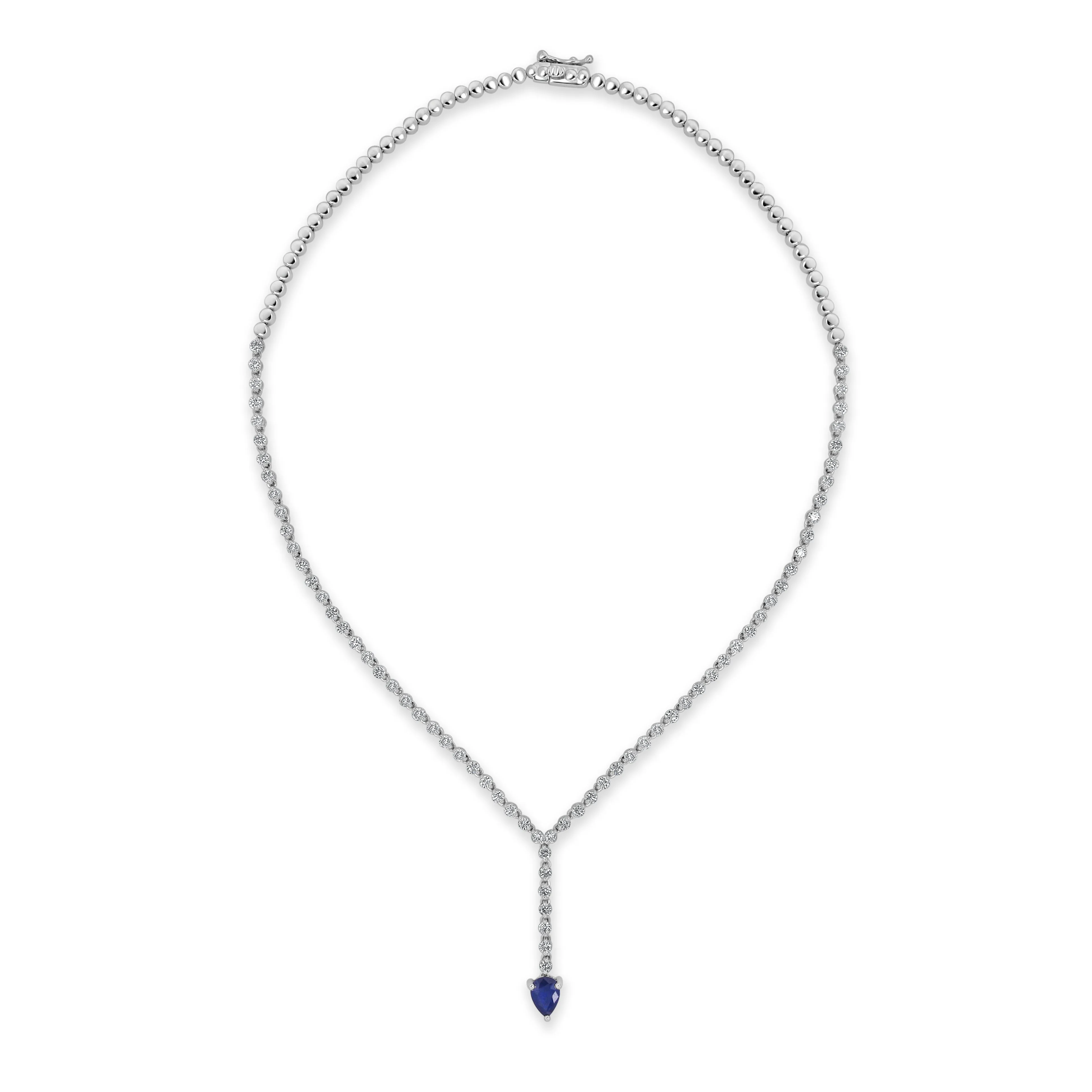 14k Gold Diamond & Gemstone Drop Necklace