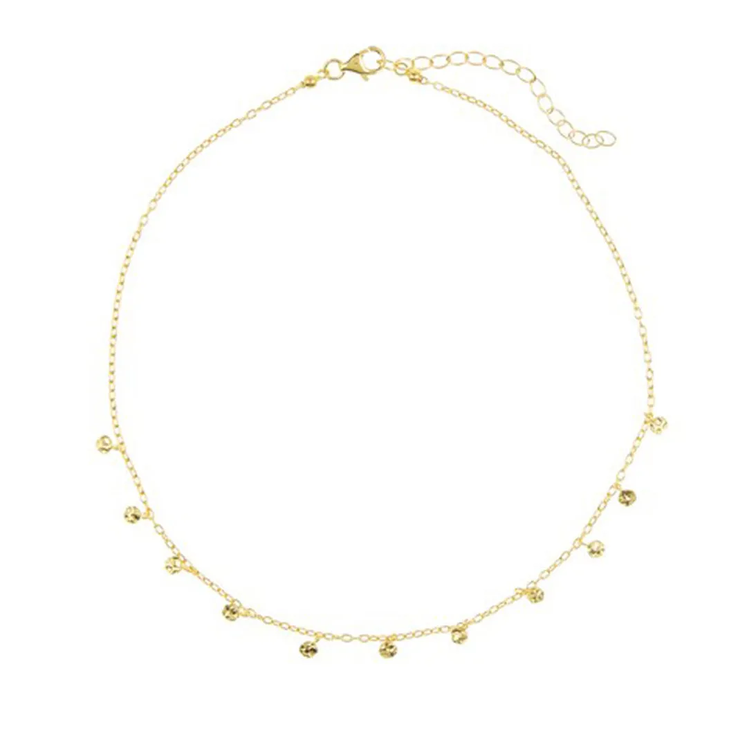 14k Gold Plated Confetti Choker Necklace