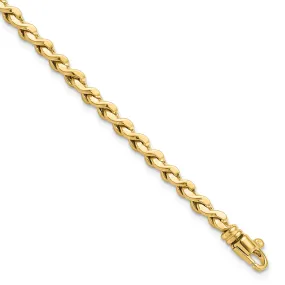 14k Yellow Gold Fancy Twisted Link Bracelet