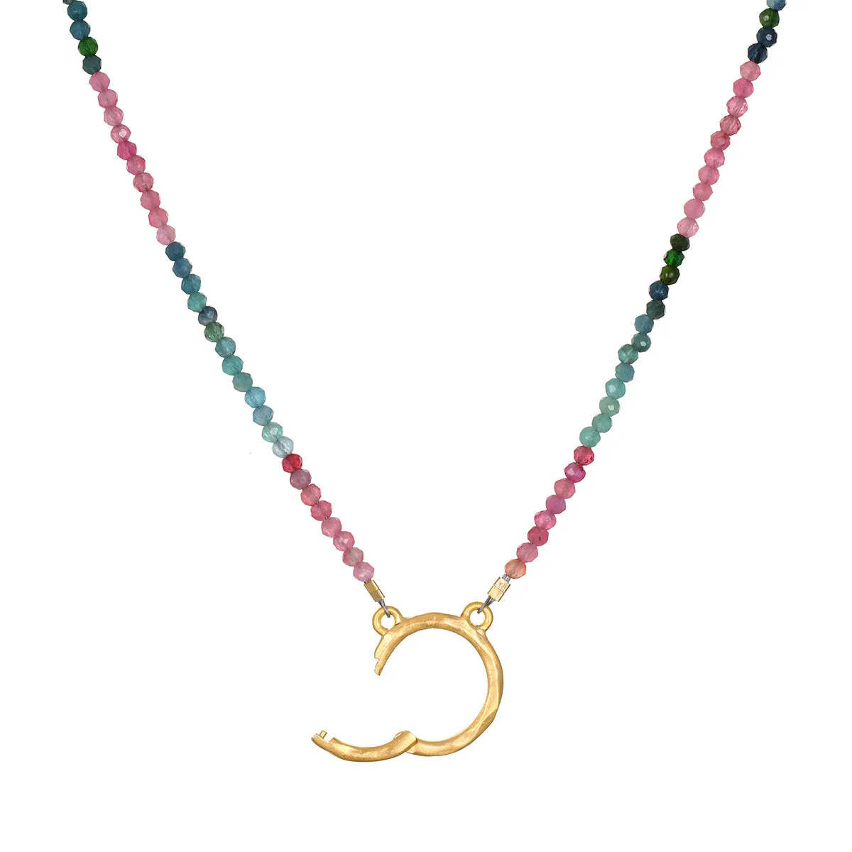 16" Tourmaline Charm Necklace