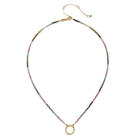 16" Tourmaline Charm Necklace