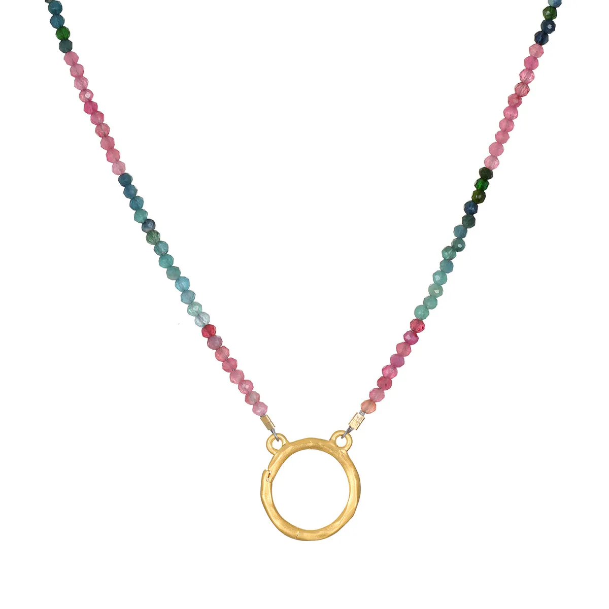 16" Tourmaline Charm Necklace