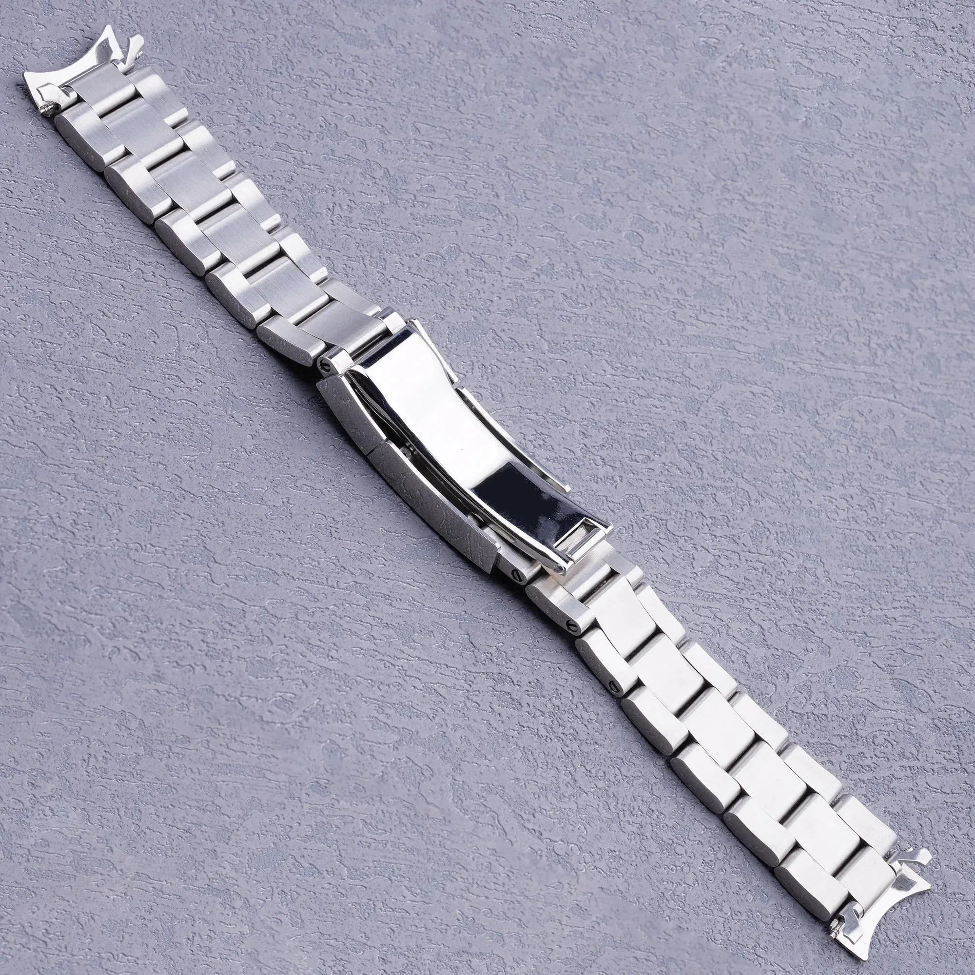 19mm Watch Band Strap 316L Stainless Steel Silver Oyster Style Bracelet For SEIKO 5(SNXS73 75 77 79 80 81 SNFF05 SNXG47) J1/K1