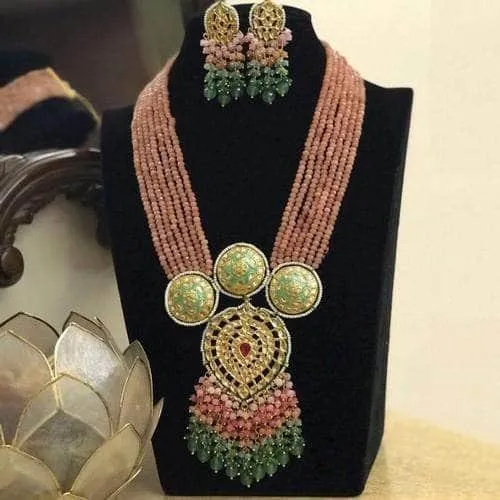 3 Meena Round Kundan Drop Onex Set