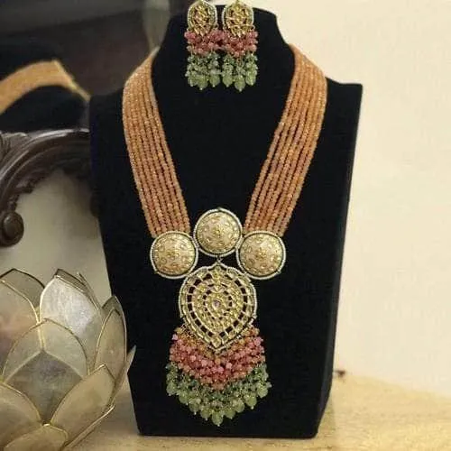 3 Meena Round Kundan Drop Onex Set