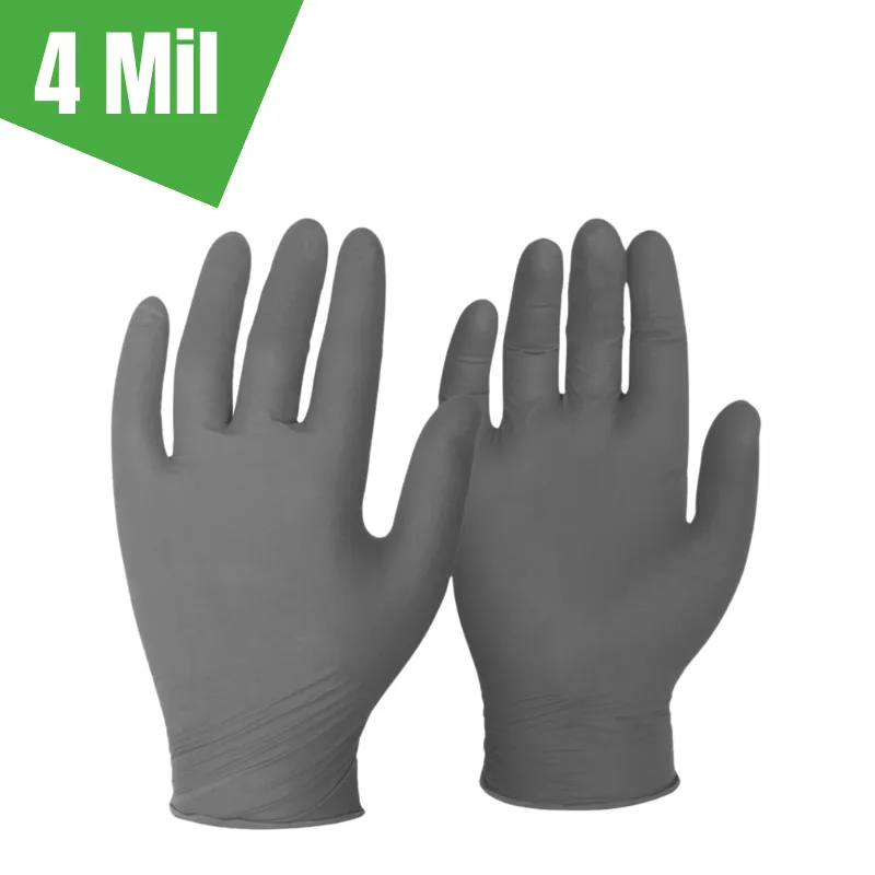 4 Mil Black Nitrile Gloves