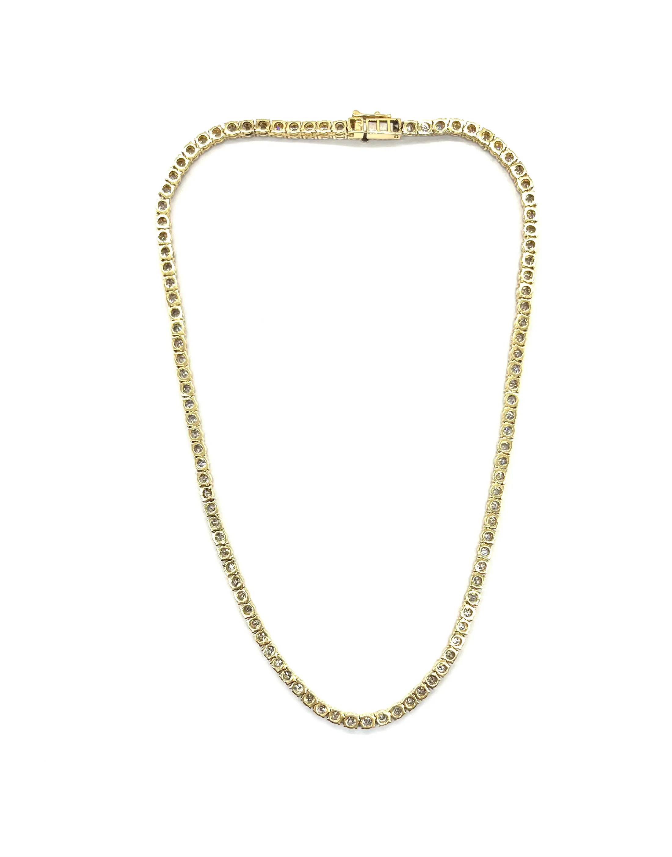 4ctw Natural Diamond Tennis Necklace