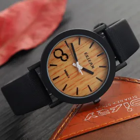 6 Colors Luxury Fashion Quartz Watches Men's Casual Wooden Color Leather Strap Watches Male Wood Wristwatch Relogio Masculino