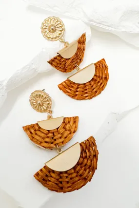 Ailani Earrings (Gold/Brown)