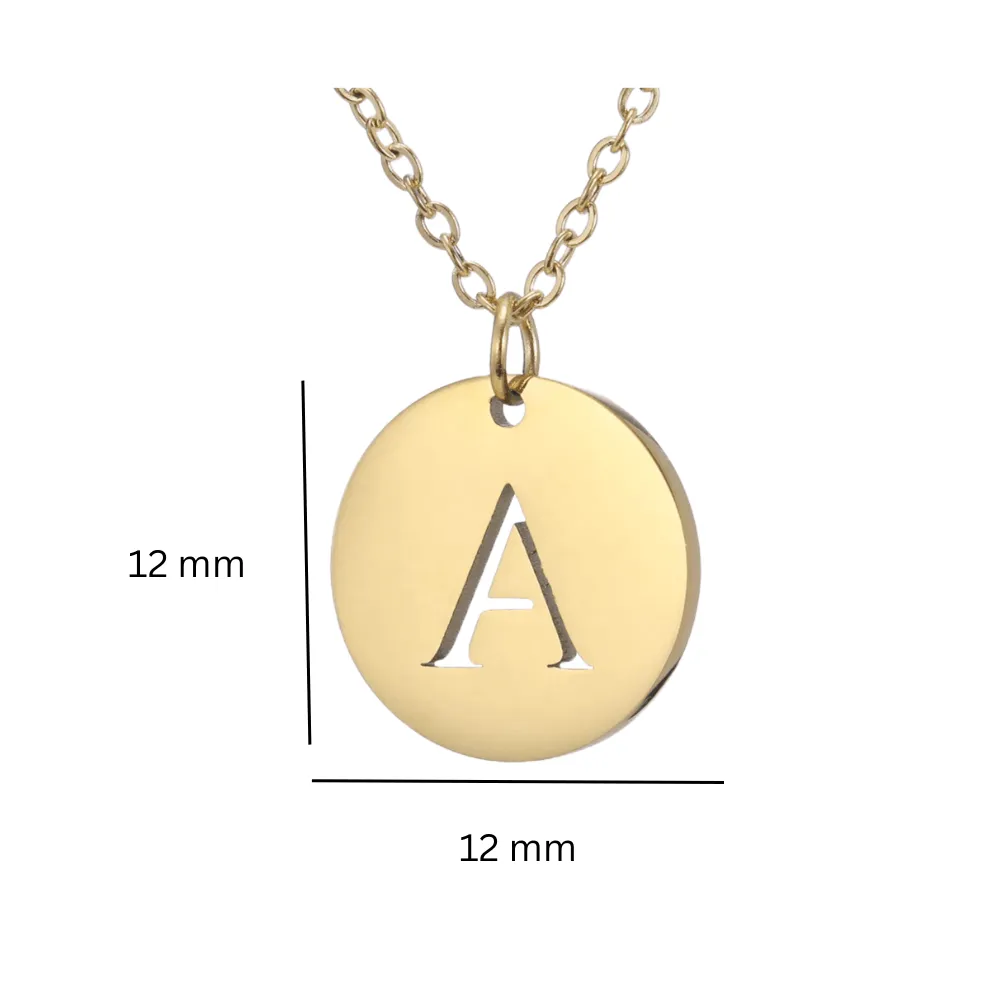 Alphabet Necklace Gold Plated - Letter J