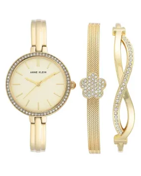 Anne Klein Quartz Ladies Watch and Bracelet Set AK/3398GBST