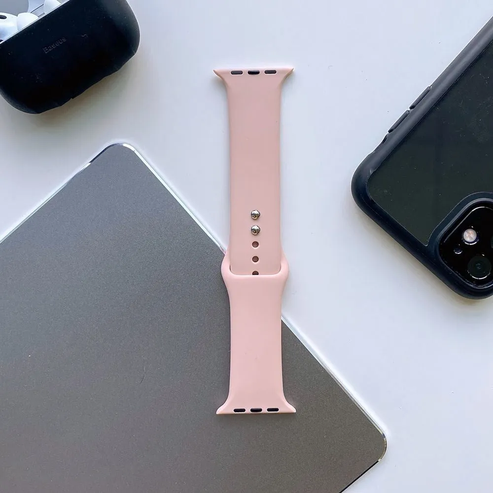 Apple Watch (38/40/SE/41/42mm) Tech-Protect Icon Band Silikone Rem - Lyserød