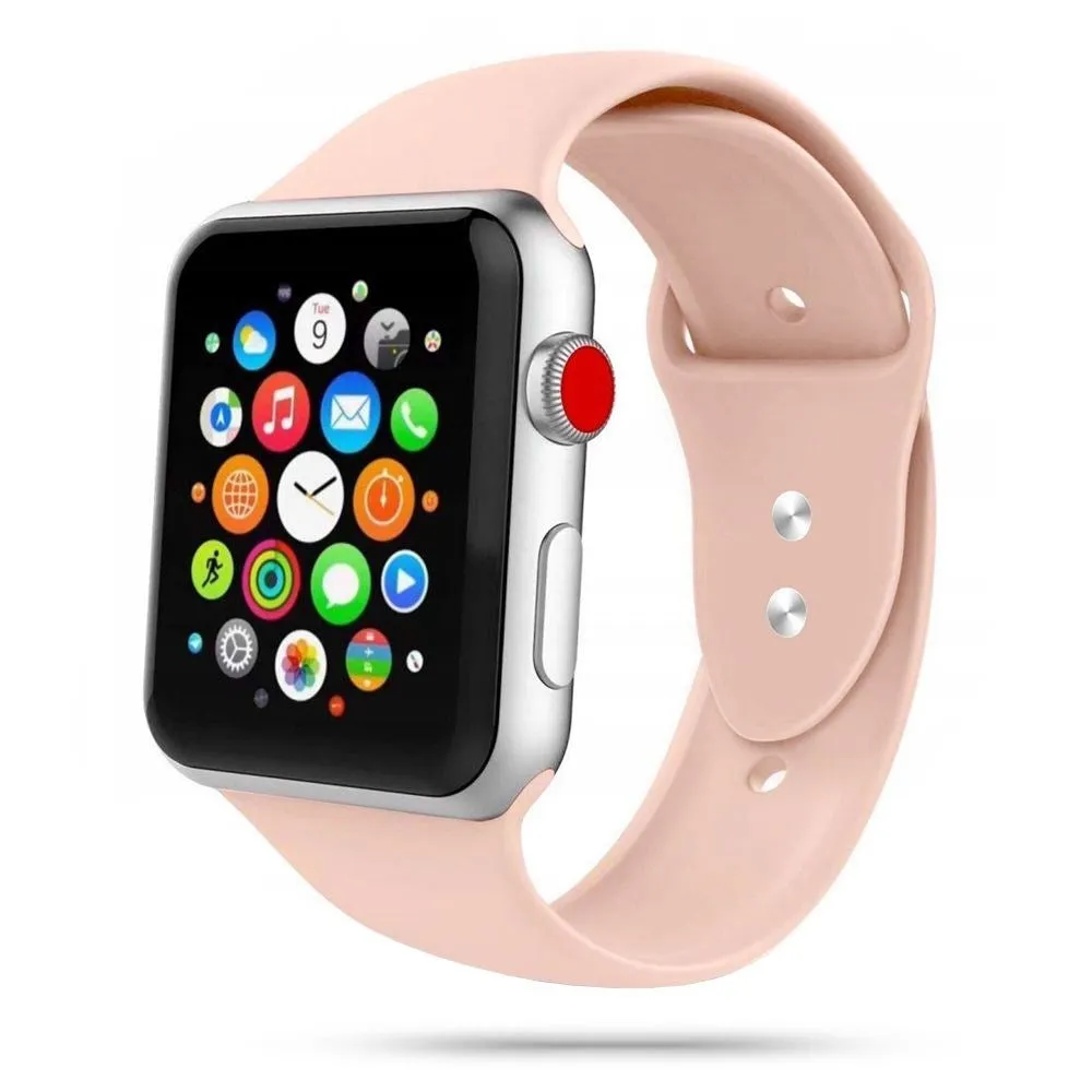 Apple Watch (38/40/SE/41/42mm) Tech-Protect Icon Band Silikone Rem - Lyserød