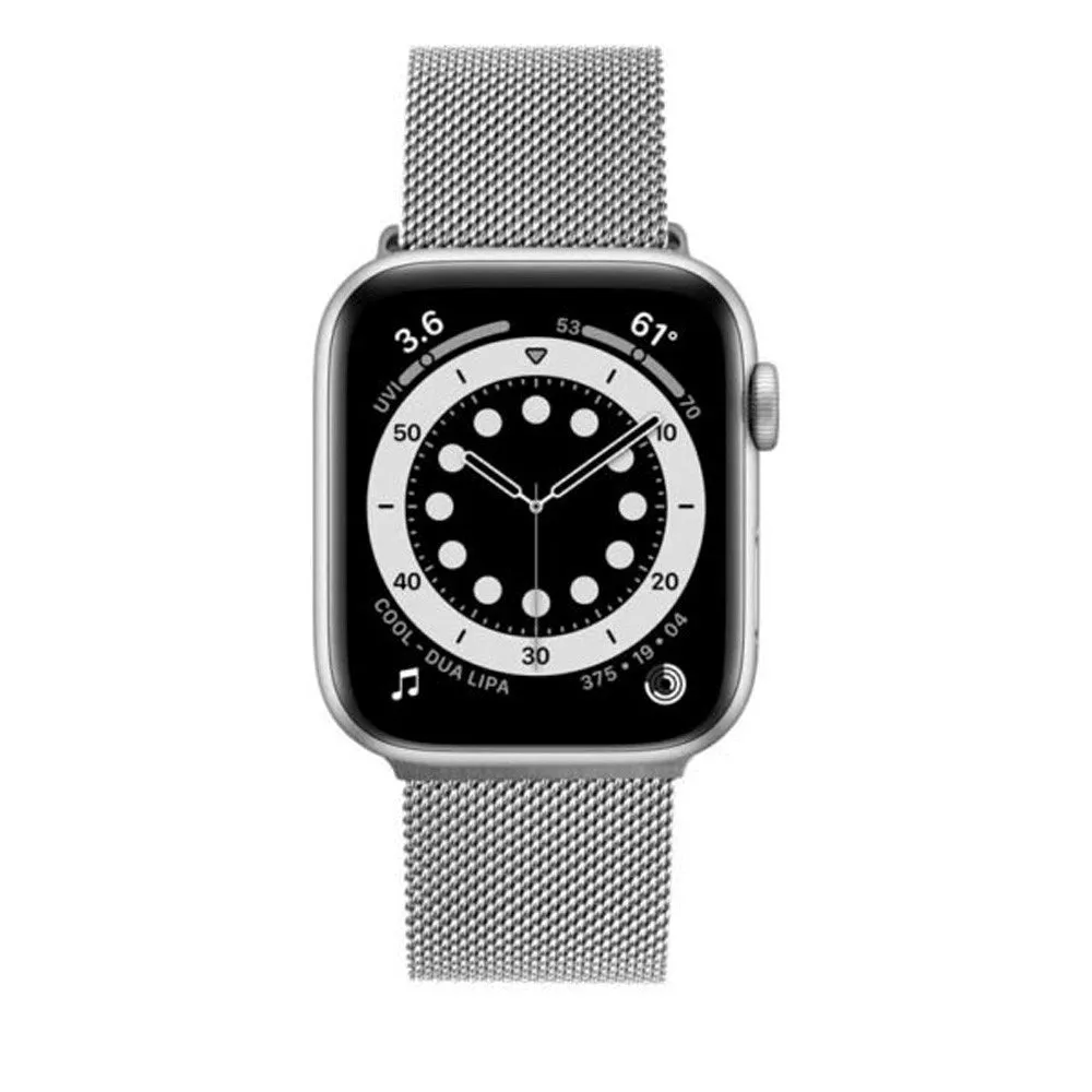 Apple Watch (38/40/SE/41mm) Fixed Mesh Rem - Sølv