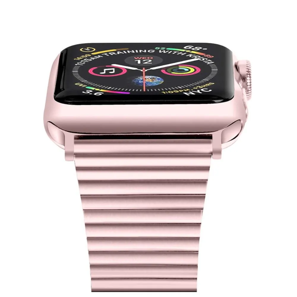 Apple Watch (41mm) stainless steel double buckle watch strap - Rose Pink