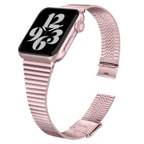 Apple Watch (41mm) stainless steel double buckle watch strap - Rose Pink