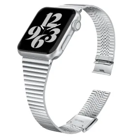 Apple Watch (41mm) stainless steel double buckle watch strap - Silver