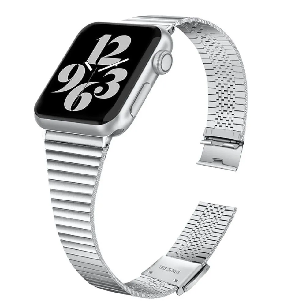 Apple Watch (41mm) stainless steel double buckle watch strap - Silver