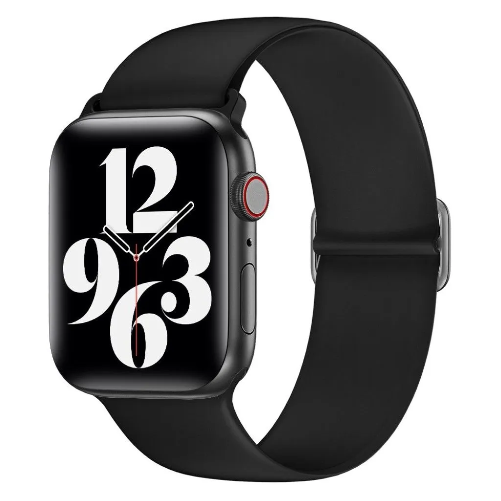 Apple Watch 44mm elastic silicone watch strap - Black