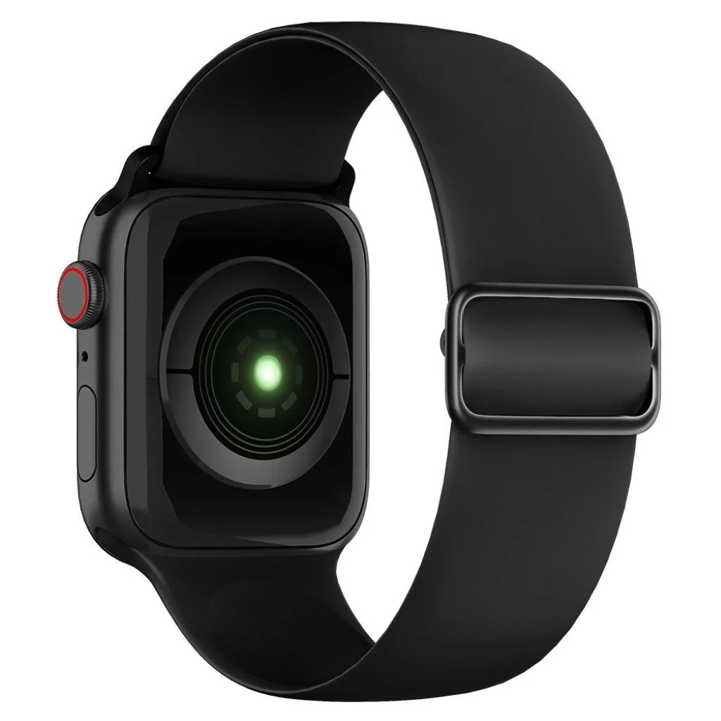 Apple Watch 44mm elastic silicone watch strap - Black