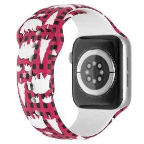 Apple Watch (45mm) christmas pattern silicone watch strap - Polar Bear / Size: L