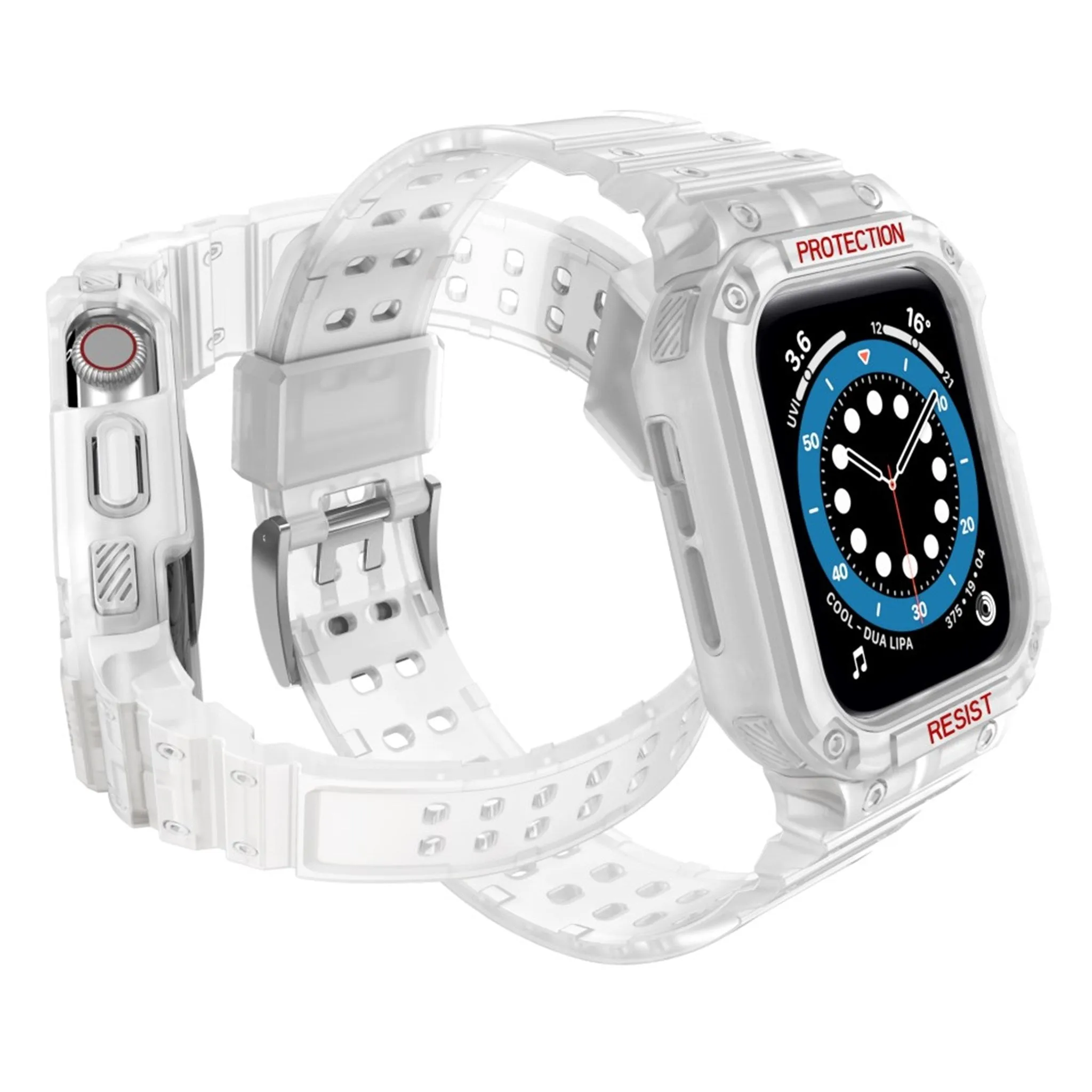 Apple Watch (45mm) TPU watch strap - Matte Transparent / Transparent