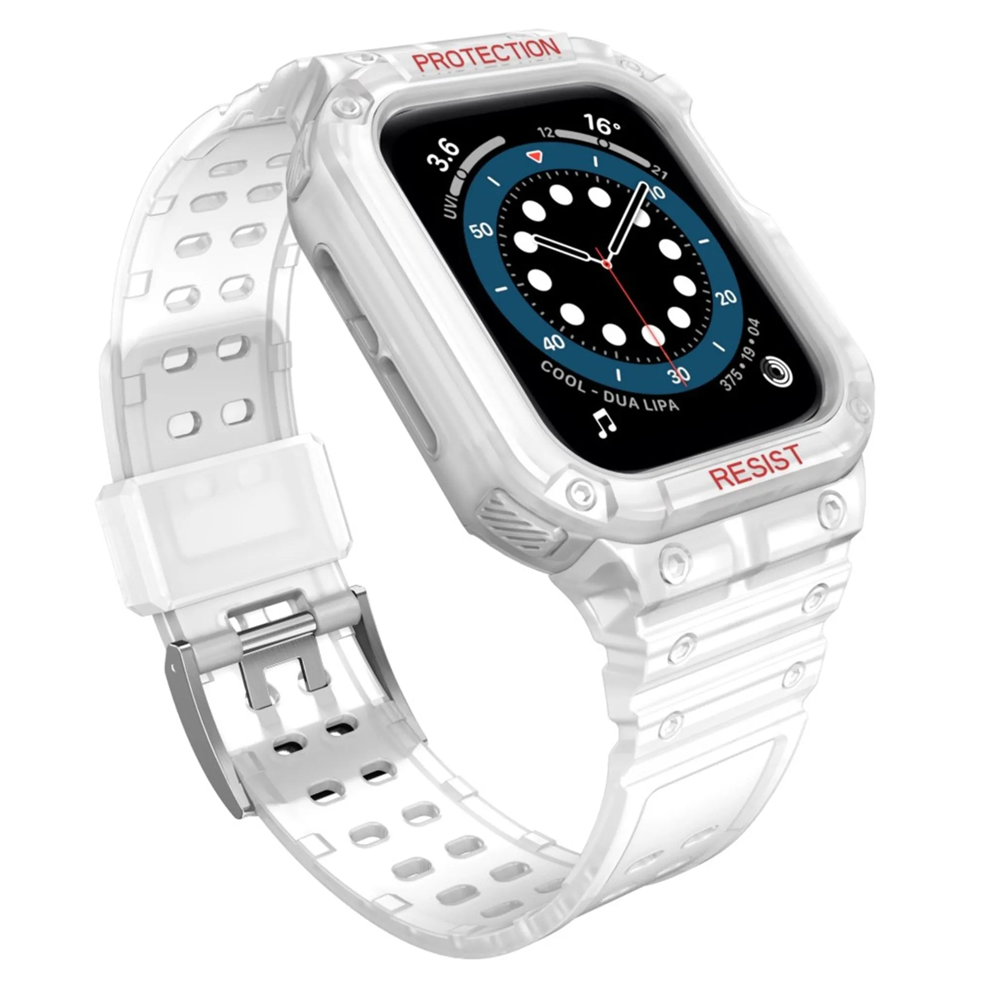 Apple Watch (45mm) TPU watch strap - Matte Transparent / Transparent