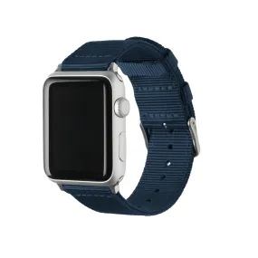 Apple Watch Nylon Watch Band - Navy/Stainless