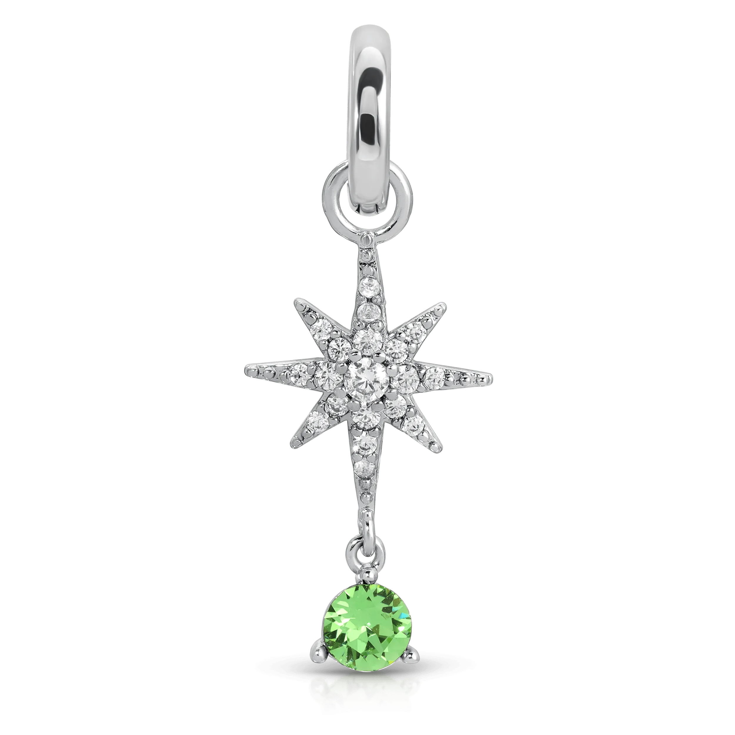 August Peridot Birthstone Charm - Star