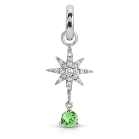 August Peridot Birthstone Charm - Star