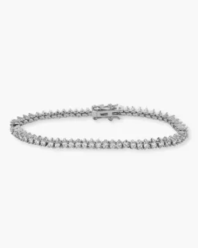 Baby Not Your Basic Tennis Bracelet - Silver White