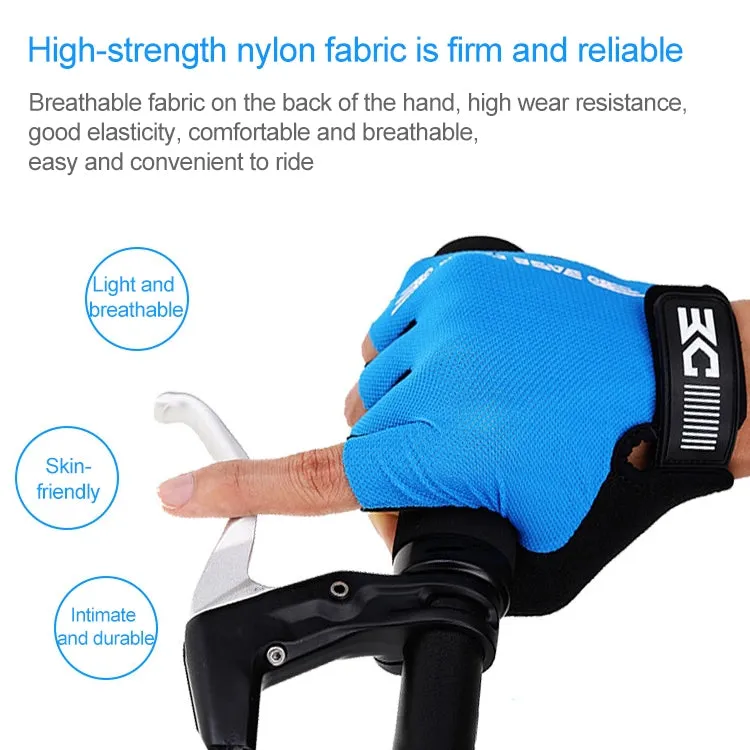 BaseCamp BC-204 Bicycle Half Finger Gloves Lycra Fabric Cycling Gloves, Size: XL(Blue)