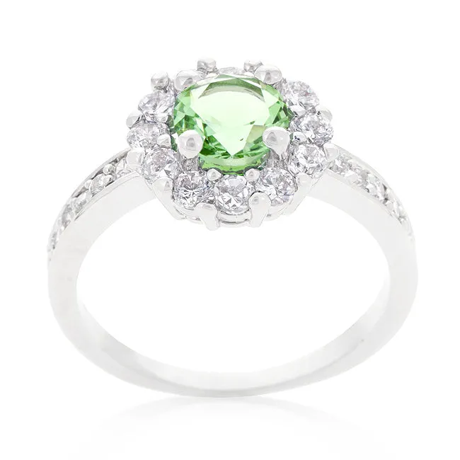 Belle Peridot Green Halo Cocktail Ring | 2.2ct