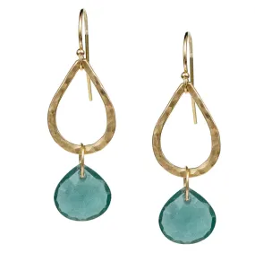 Biel Green Quartz Earrings