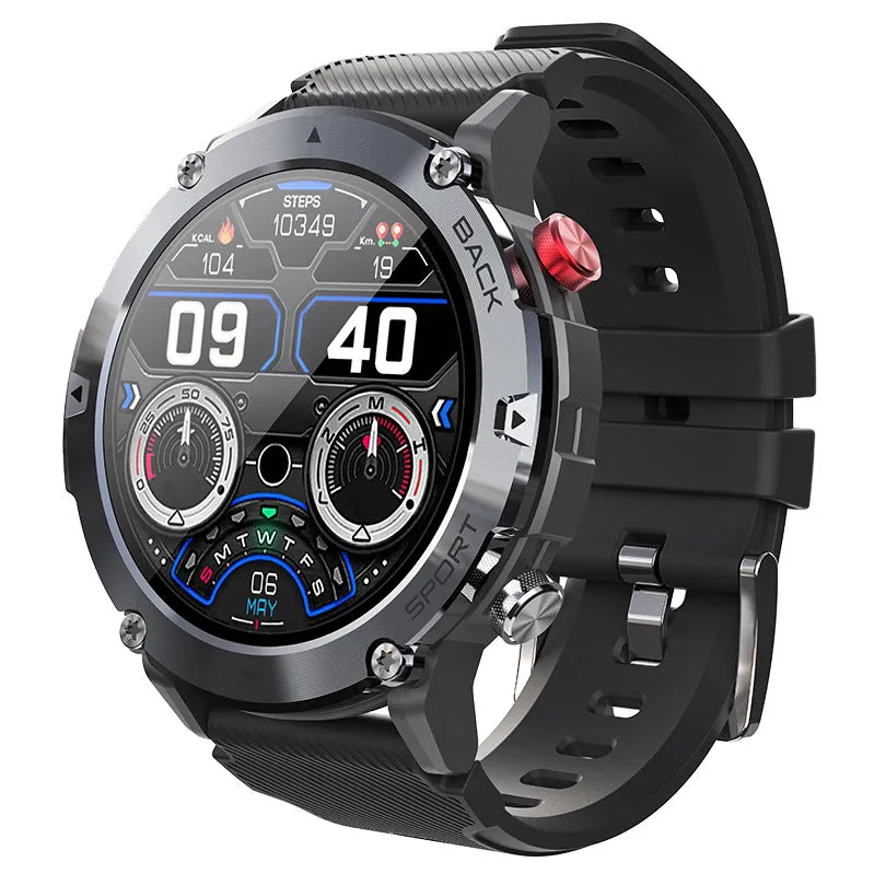 Bluetooth Calling Smart Watch Outdoor Three-Proof Voice Assistant Waterproof Heart Rate 1.32-Inch Watch