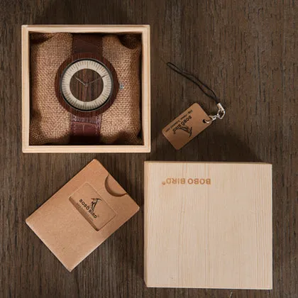 BOBO BIRD WO13O14 Zebra Wenge Wooden Watches for Men Women Two Wood Dial Face Quartz Watch with Wood Box