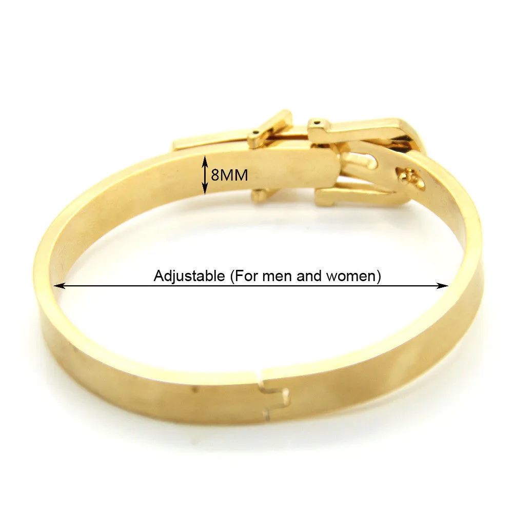 Brand Bangle Unisex Women/Men Jewelry Wholesale 4 Colors Real Platinum/18K Gold Plated Round Trendy Belt Bracelets Bangles