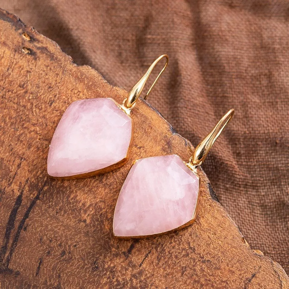 Bright Shores Rose Quartz Earrings