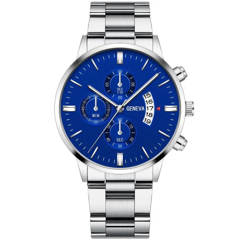 Calendar Steel Watch Men's Large Dial Quartz Watch Men's Watch Men's Watch