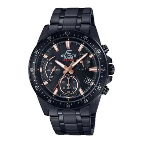 Casio Edifice Chronograph Black Ion Plated Stainless Steel Band Watch EFV540DC-1B EFV-540DC-1B