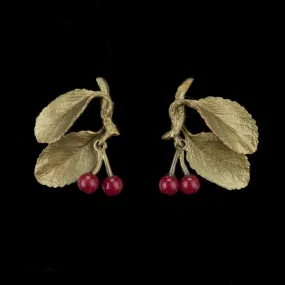 Cherry Post Earrings