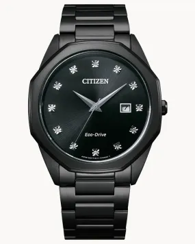 Citizen Corso Black Dial Stainless Steel Bracelet Watch BM7495-59G