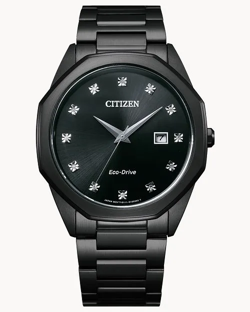 Citizen Corso Black Dial Stainless Steel Bracelet Watch BM7495-59G