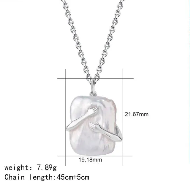 classic Couple jewelry Hug necklace for women 316 stainless steel Couple necklace Lovers friend personality Jewelry fine Gift