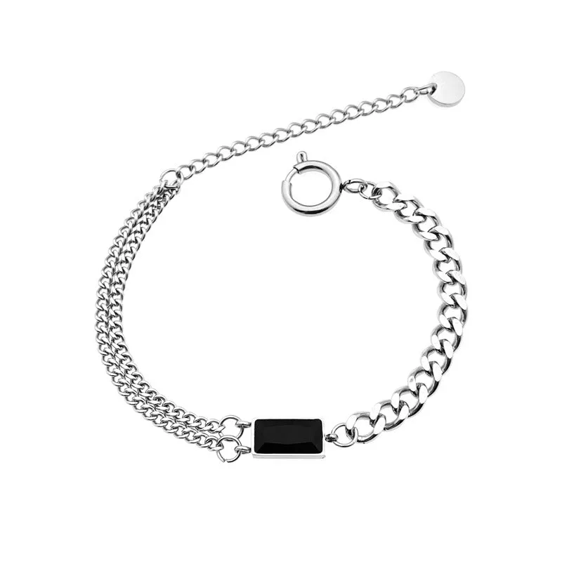 Cool Wind Punk Retro Simple Accessories Titanium Steel Bracelet