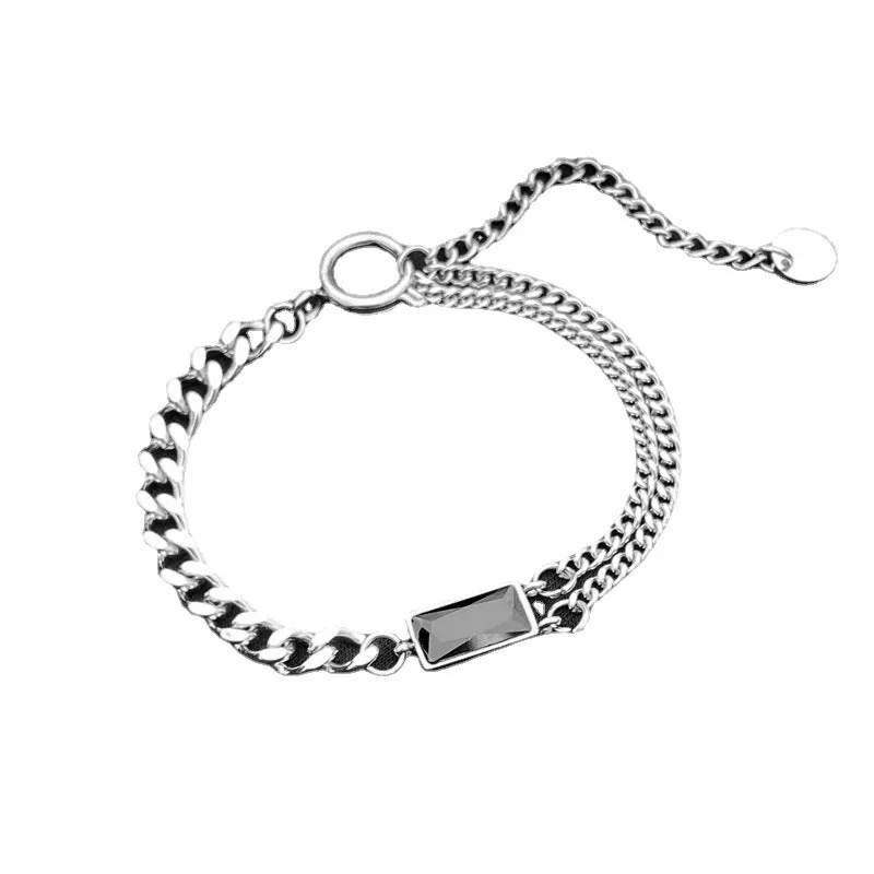 Cool Wind Punk Retro Simple Accessories Titanium Steel Bracelet