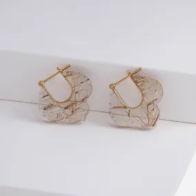 Crest rutilated quartz Lily earrings