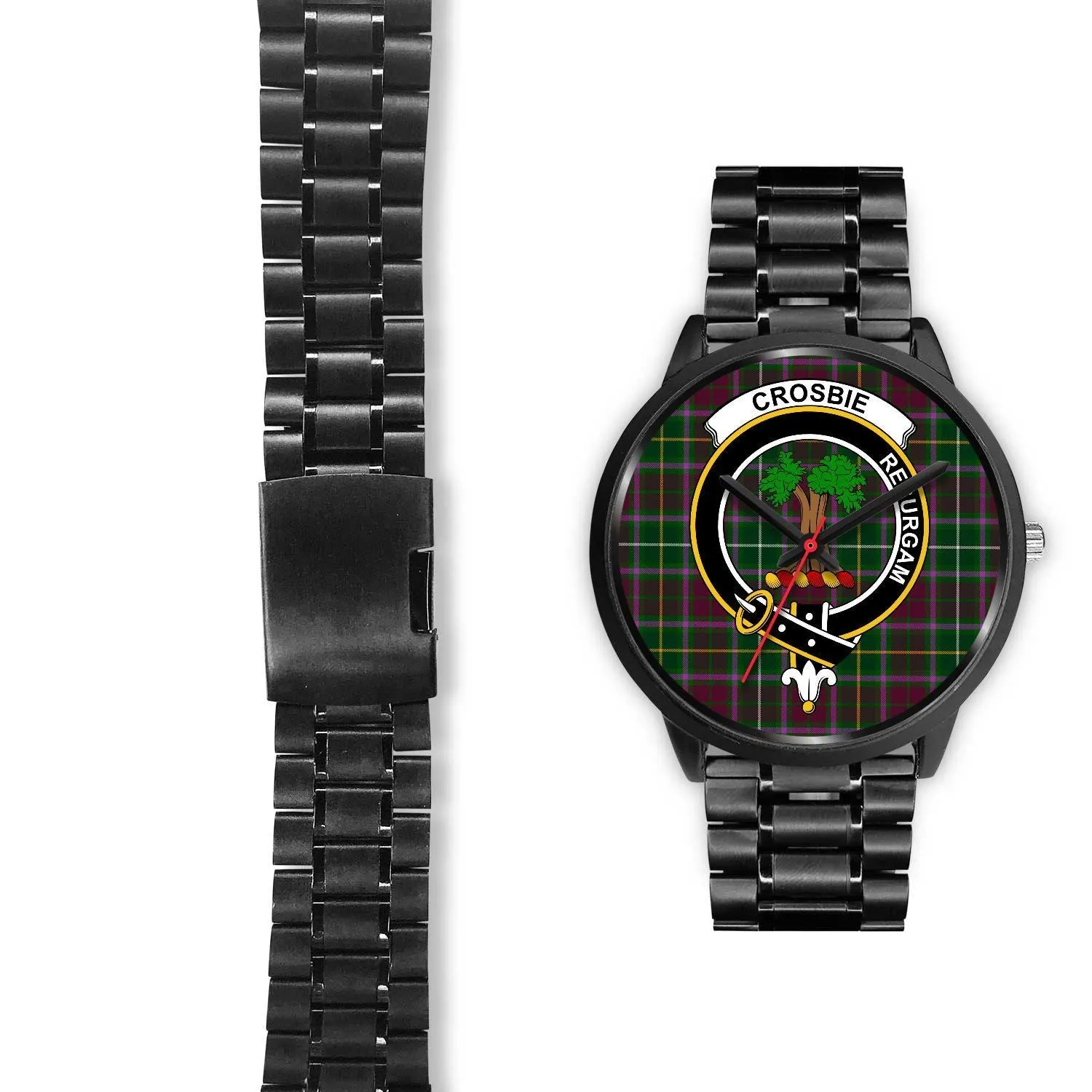 Crosbie Clan Badge Tartan Black Watch