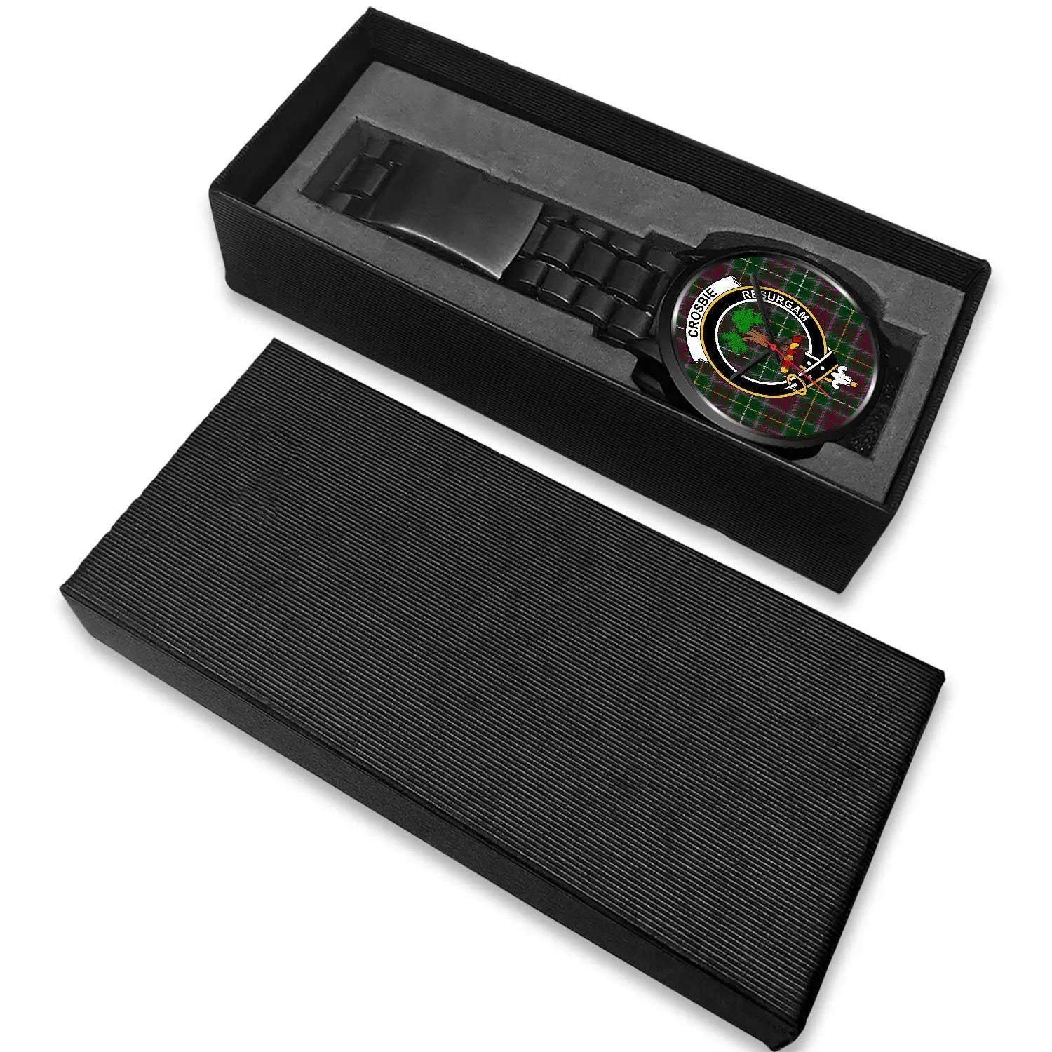 Crosbie Clan Badge Tartan Black Watch