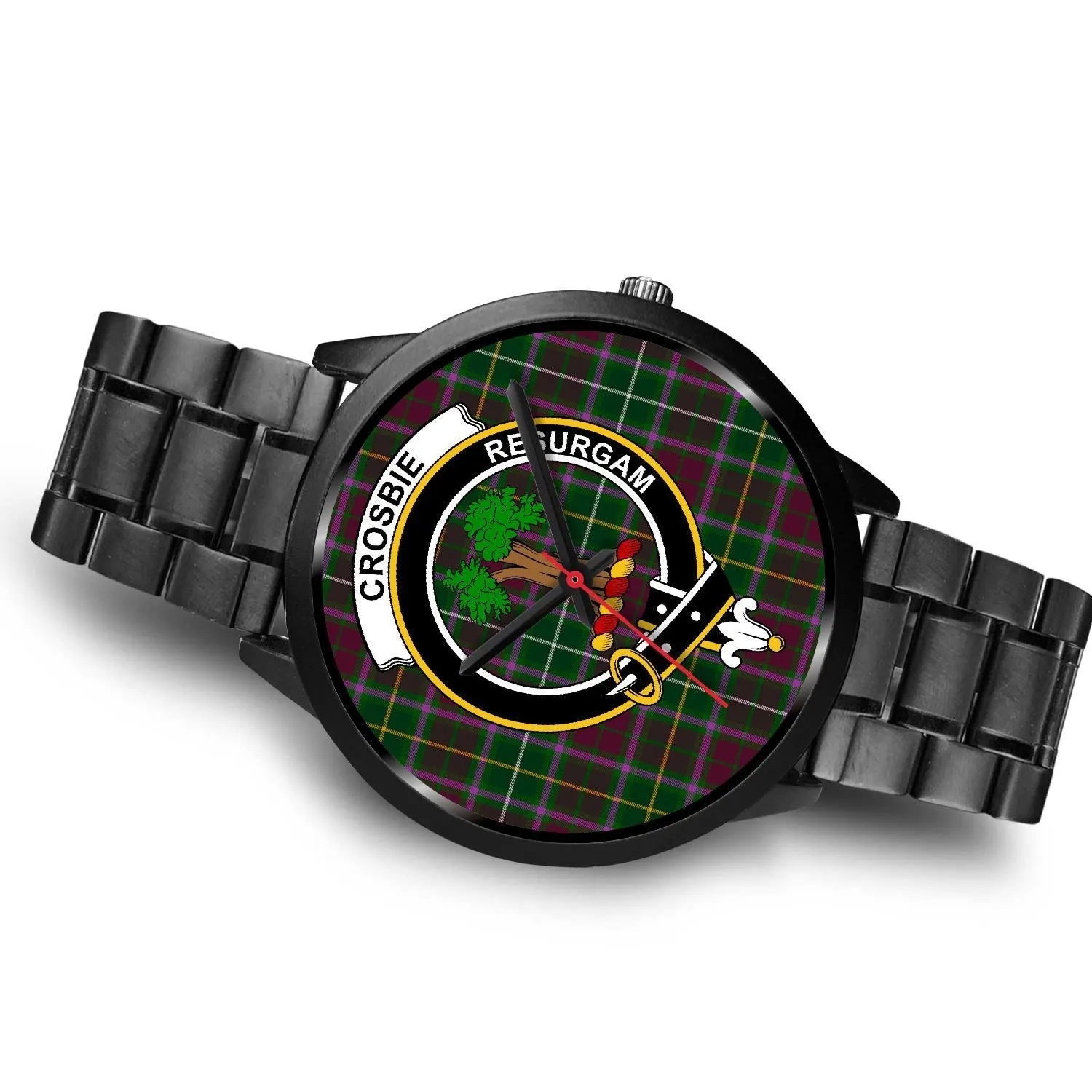 Crosbie Clan Badge Tartan Black Watch